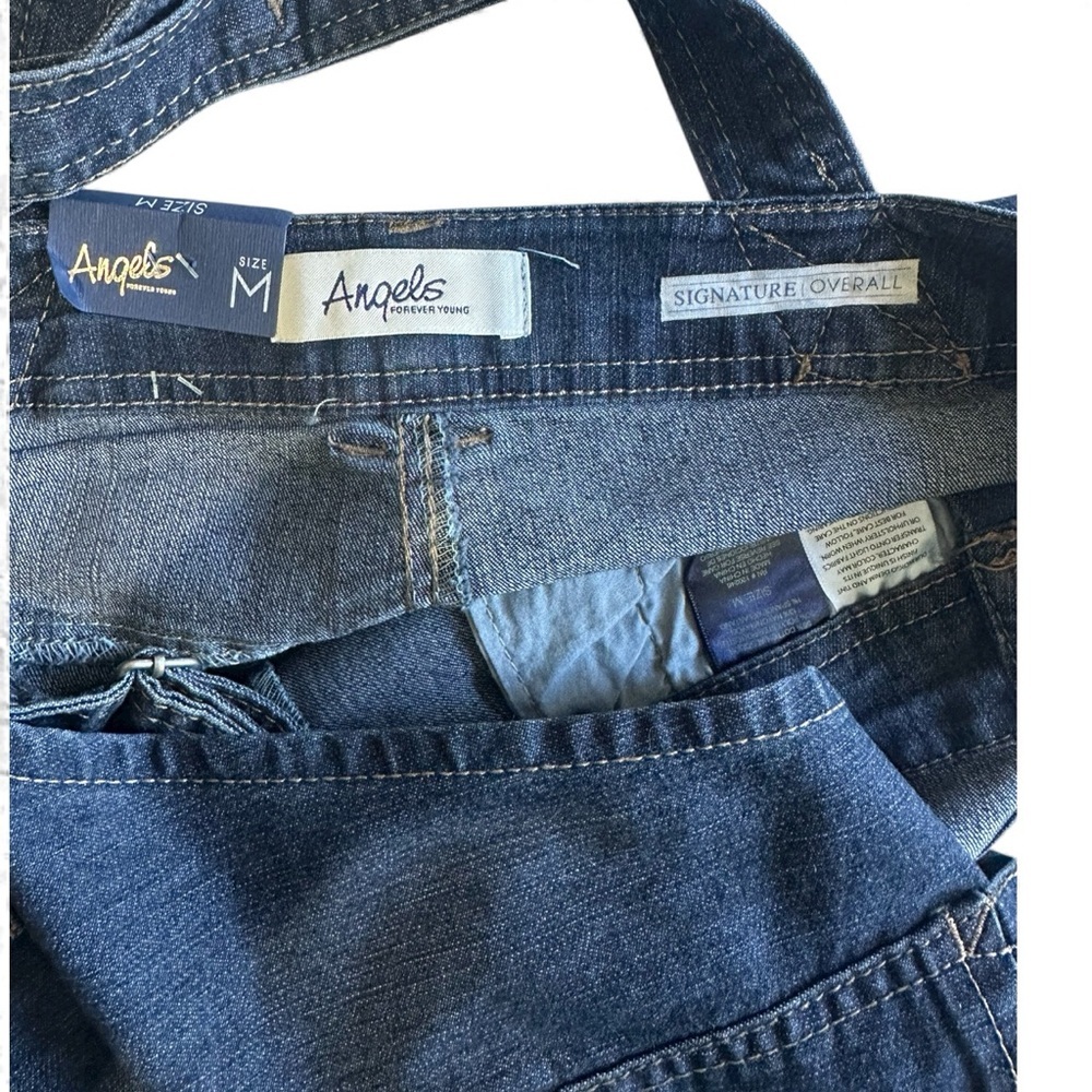 Angels Forever Young Blue Jean Overalls Medium NWT Signature Denim Bibs - Picture 4 of 12